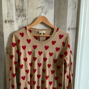 Burberry red heart sweater